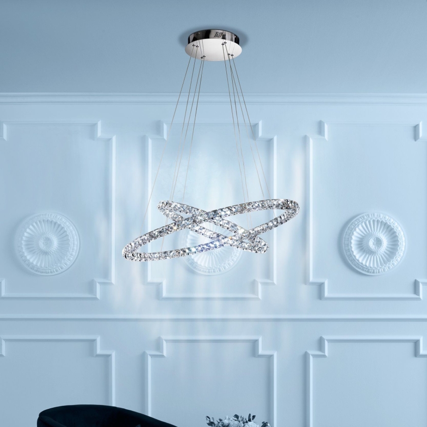 Eglo - LED ljuskrona med textilsladd LED/56,1W/230V