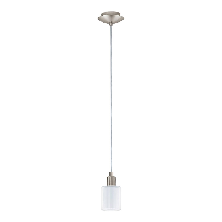 Eglo - LED ljuskrona med textilsladd MY CHOICE 1xE14/4W/230V  matt krom/vit
