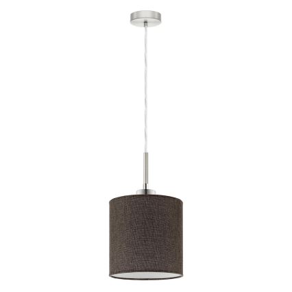 Eglo - LED ljuskrona med textilsladd TUNJA 1xE27/60W/230V brun
