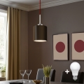 Eglo - LED ljuskrona med textilsladd TUNJA 1xE27/60W/230V brun