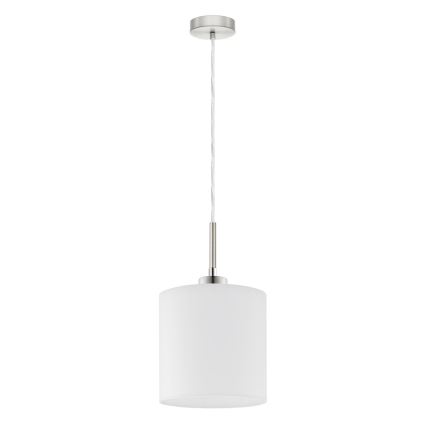 Eglo - LED ljuskrona med textilsladd TUNJA 1xE27/60W/230V vit