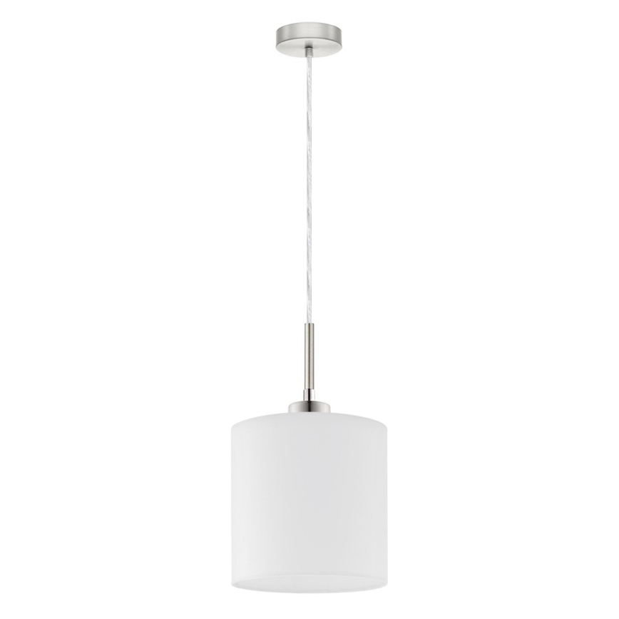 Eglo - LED ljuskrona med textilsladd TUNJA 1xE27/60W/230V vit