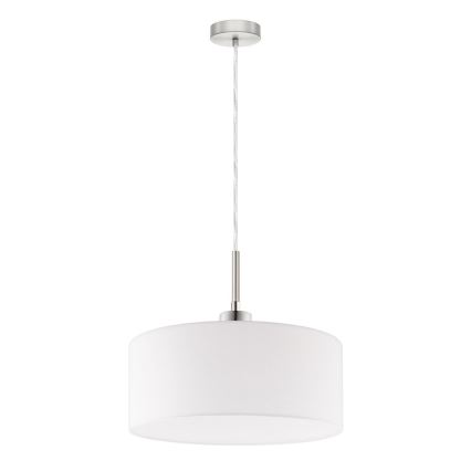 Eglo - LED ljuskrona med textilsladd TUNJA 1xE27/60W/230V vit