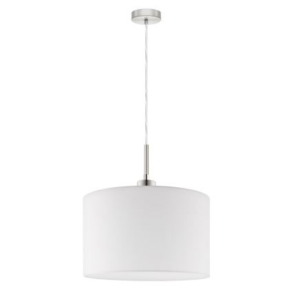 Eglo - LED ljuskrona med textilsladd TUNJA 1xE27/60W/230V vit