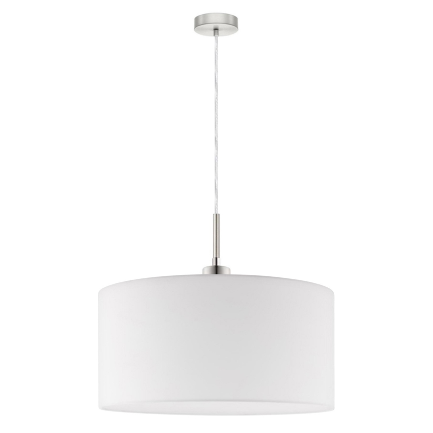 Eglo - LED ljuskrona med textilsladd TUNJA 1xE27/60W/230V vit