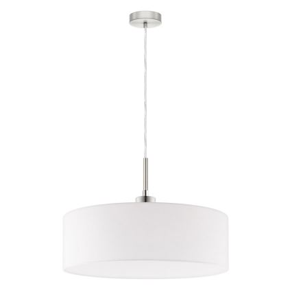 Eglo - LED ljuskrona med textilsladd TUNJA 1xE27/60W/230V vit