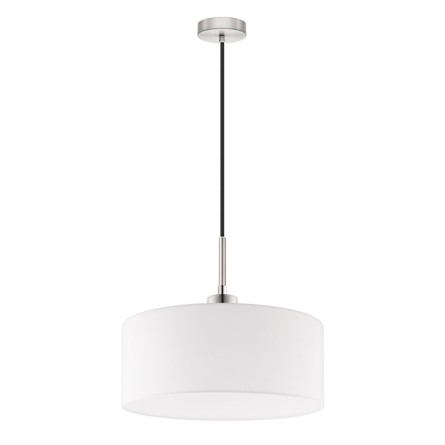 Eglo - LED ljuskrona med textilsladd TUNJA 1xE27/60W/230V vit
