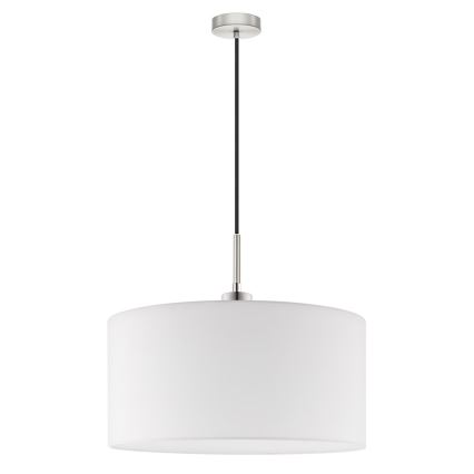 Eglo - LED ljuskrona med textilsladd TUNJA 1xE27/60W/230V vit