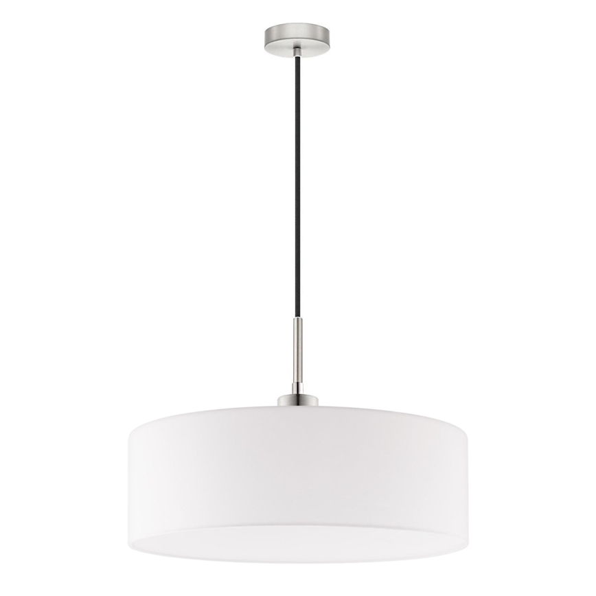 Eglo - LED ljuskrona med textilsladd TUNJA 1xE27/60W/230V vit