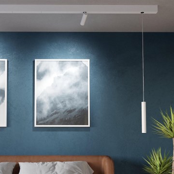 Eglo - LED Ljuskrona med upphängningsrem  på skensystem 1xLED/9W/230V
