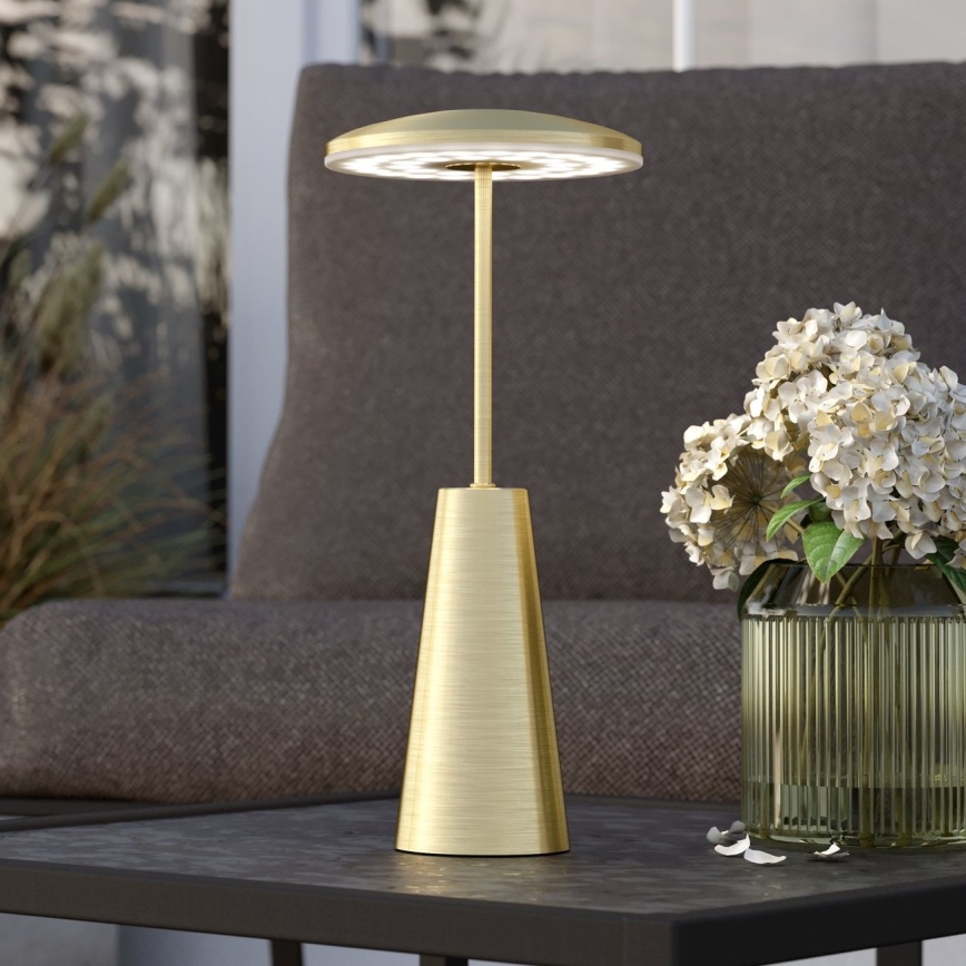 Eglo - LED Ljusreglerad beröring utomhus lampa LED/2,8W/5V 2400K/3000K/4000K 5200 mAh IP54 guld