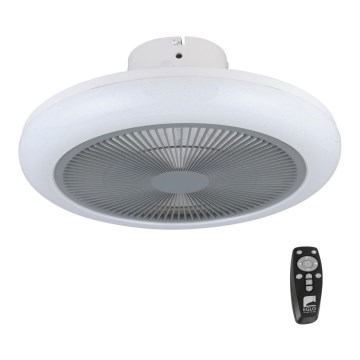Eglo - LED Ljusreglerad ceiling fan LED/25,5W/230V grå + fjärrkontroll