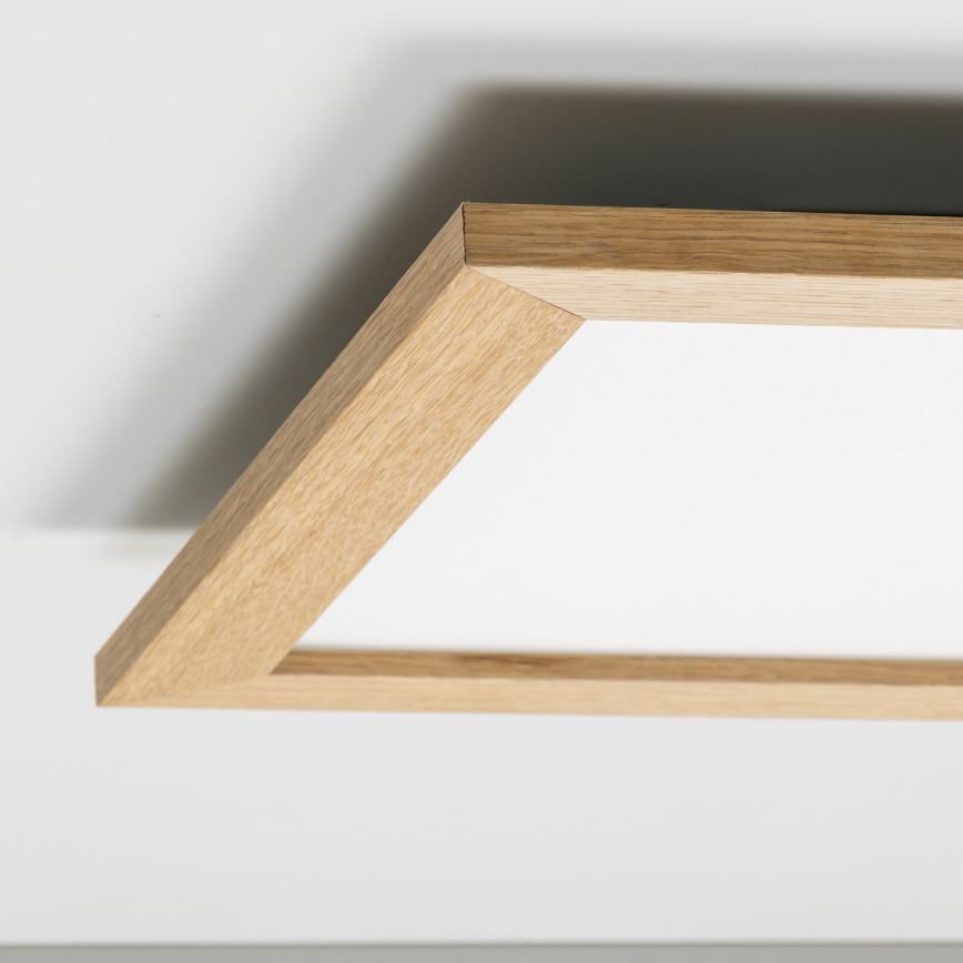 Eglo - LED Ljusreglerad fäst panel POZZALLO WOOD LED/21W/230V 2700-6500K 49,5x49,5 cm brun + fjärrkontroll