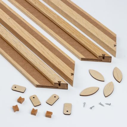 Eglo - LED Ljusreglerad fäst panel POZZALLO WOOD LED/21W/230V 2700-6500K 49,5x49,5 cm brun + fjärrkontroll