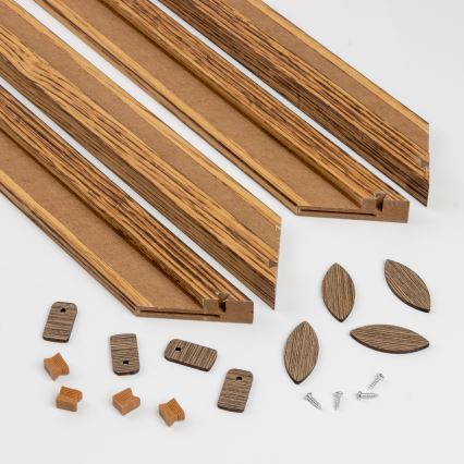 Eglo - LED Ljusreglerad fäst panel POZZALLO WOOD LED/21W/230V 2700-6500K 49,5x49,5 cm brun + fjärrkontroll