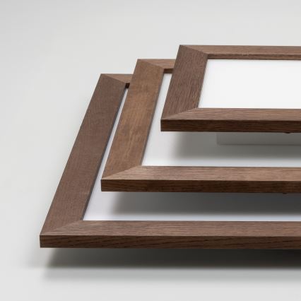 Eglo - LED Ljusreglerad fäst panel POZZALLO WOOD LED/21W/230V 2700-6500K 49,5x49,5 cm mörkbrun + fjärrkontroll
