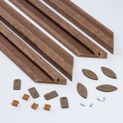 Eglo - LED Ljusreglerad fäst panel POZZALLO WOOD LED/21W/230V 2700-6500K 49,5x49,5 cm mörkbrun + fjärrkontroll