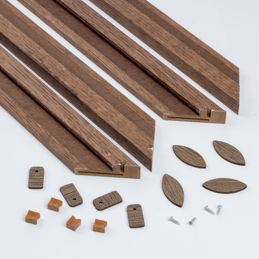Eglo - LED Ljusreglerad fäst panel POZZALLO WOOD LED/21W/230V 2700-6500K 49,5x49,5 cm mörkbrun + fjärrkontroll