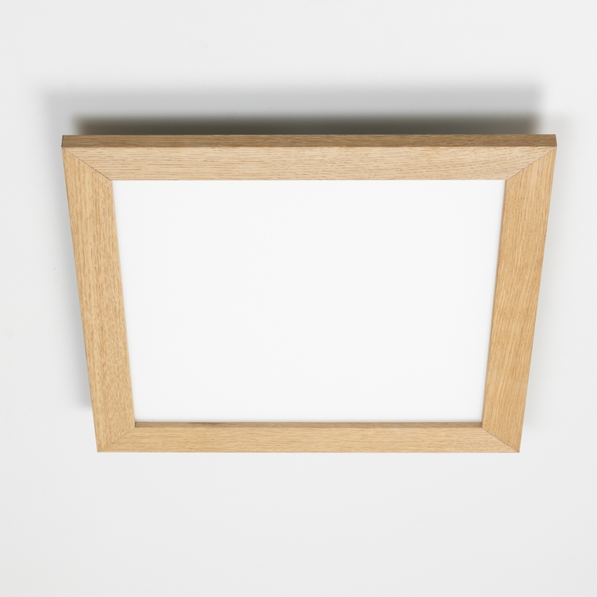 Eglo - LED Ljusreglerad fäst panel SALOBRENA 2 WOOD LED/25W/230V 4000K 49,5x49,5 cm brun