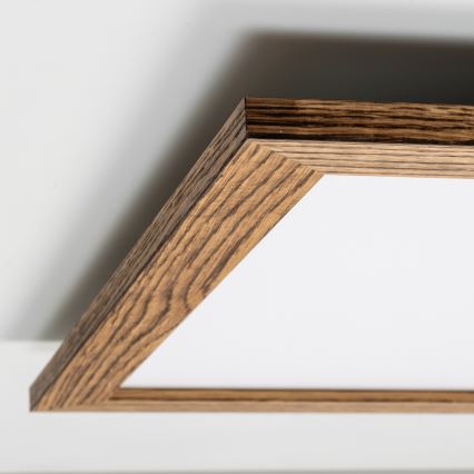 Eglo - LED Ljusreglerad fäst panel SALOBRENA-CL WOOD LED/31W/230V 2700-6500K 64x64 cm brun