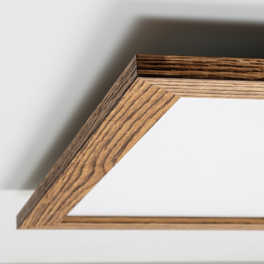 Eglo - LED Ljusreglerad fäst panel SALOBRENA-CL WOOD LED/31W/230V 2700-6500K 64x64 cm brun