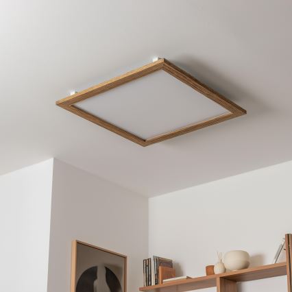 Eglo - LED Ljusreglerad fäst panel SALOBRENA-CL WOOD LED/31W/230V 2700-6500K 64x64 cm brun