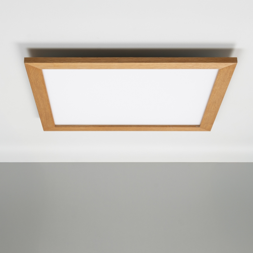 Eglo - LED Ljusreglerad fäst panel SALOBRENA-CL WOOD LED/31W/230V 2700-6500K 64x64 cm brun