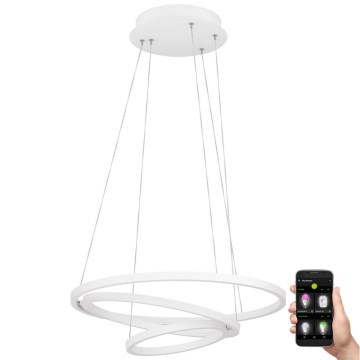 Eglo - LED ljusreglerad ljuskrona på snöre LED/43,2W/230V vit