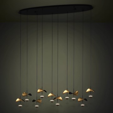 Eglo - LED ljusreglerad ljuskrona på textilsladd 10xLED/2,3W/230V 3000K