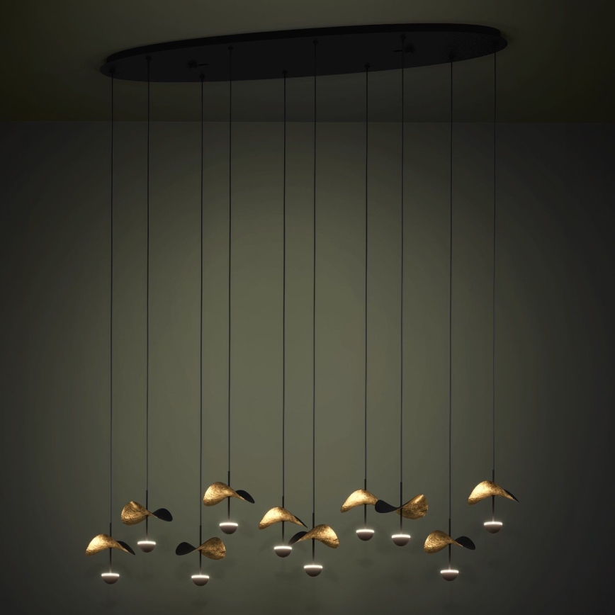 Eglo - LED ljusreglerad ljuskrona på textilsladd 10xLED/2,3W/230V 3000K