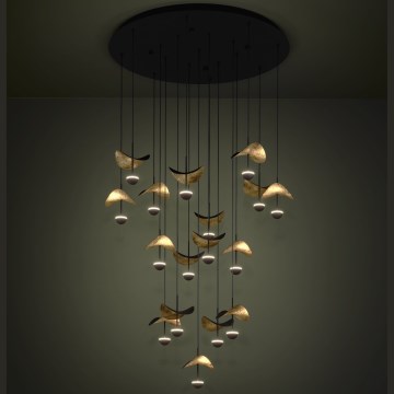 Eglo - LED ljusreglerad ljuskrona på textilsladd 17xLED/2,3W/230V 3000K diameter 78 cm