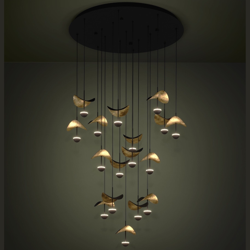 Eglo - LED ljusreglerad ljuskrona på textilsladd 17xLED/2,3W/230V 3000K diameter 78 cm