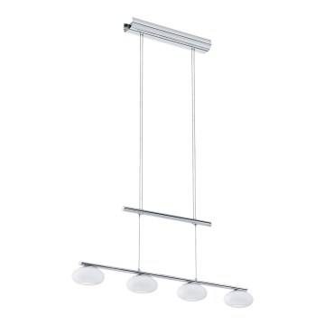 Eglo - LED ljusreglerad ljuskrona på textilsladd 4xLED/4,5W/230V