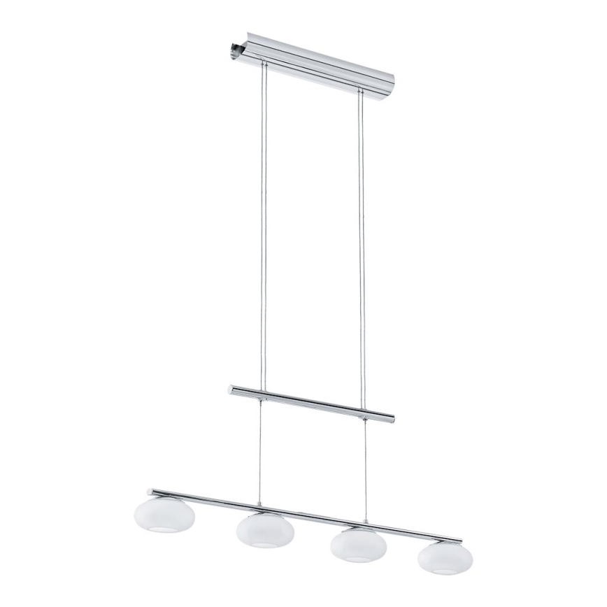 Eglo - LED ljusreglerad ljuskrona på textilsladd 4xLED/4,5W/230V