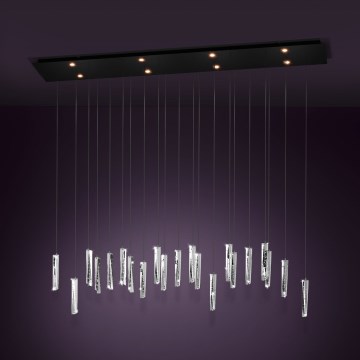 Eglo - LED ljusreglerad ljuskrona på textilsladd 8xLED/4,2W/230V 3000K genomskinlig