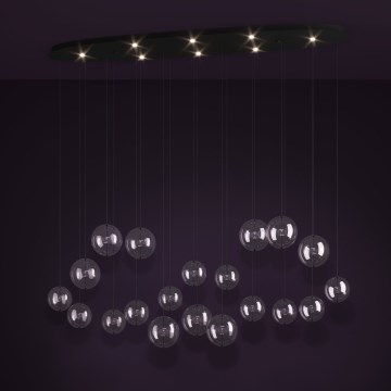 Eglo - LED ljusreglerad ljuskrona på textilsladd 8xLED/4,2W/230V 3000K genomskinlig