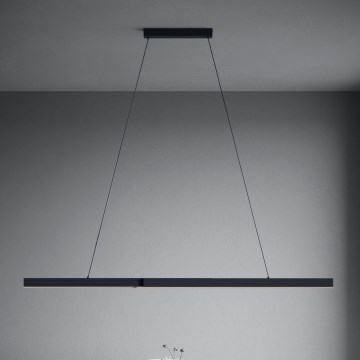 Eglo - LED ljusreglerad ljuskrona på textilsladd LED/20W/230V 3000K svart
