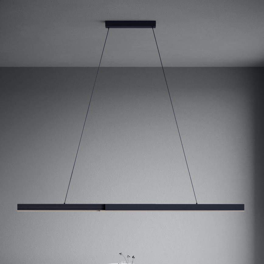 Eglo - LED ljusreglerad ljuskrona på textilsladd LED/20W/230V 3000K svart