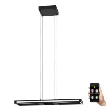 Eglo - LED ljusreglerad ljuskrona på textilsladd LED/21W/230V 2700-6500K