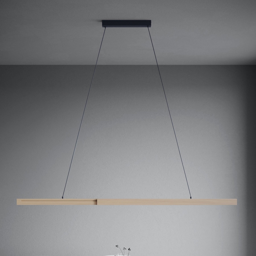 Eglo - LED ljusreglerad ljuskrona på textilsladd LED/21W/230V 3000K brun