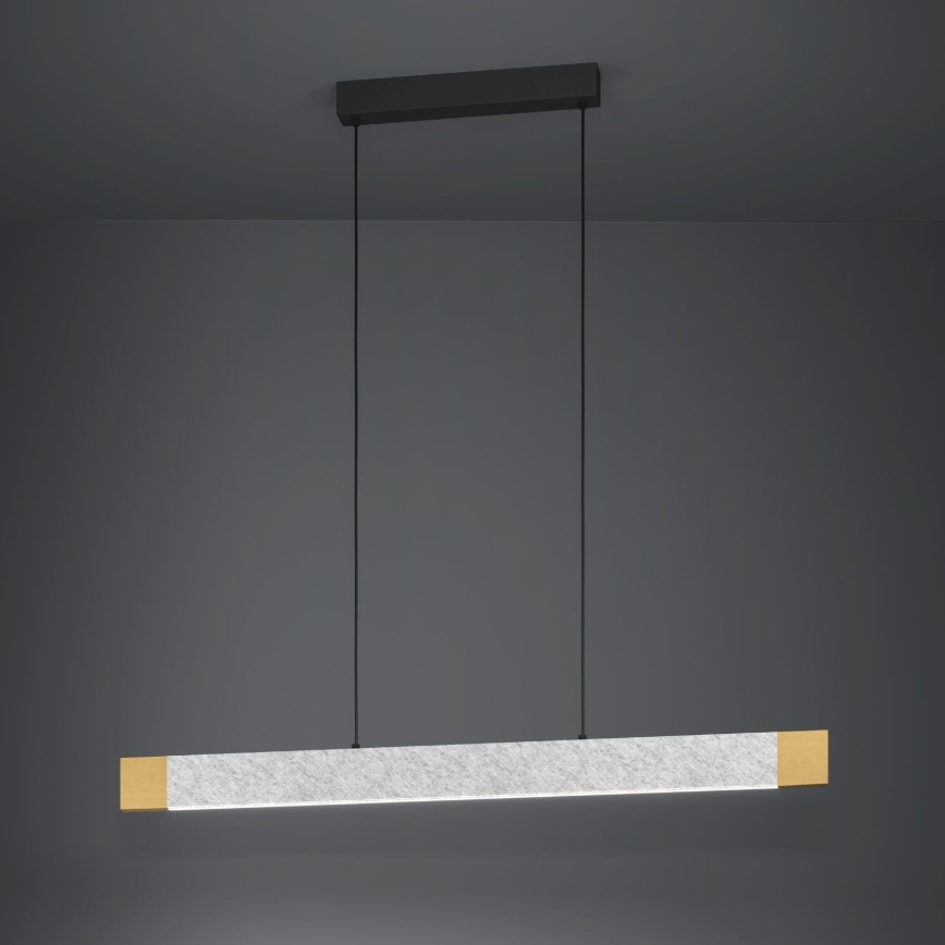 Eglo - LED ljusreglerad ljuskrona på textilsladd LED/22,2W/230V 3000K brun/grå