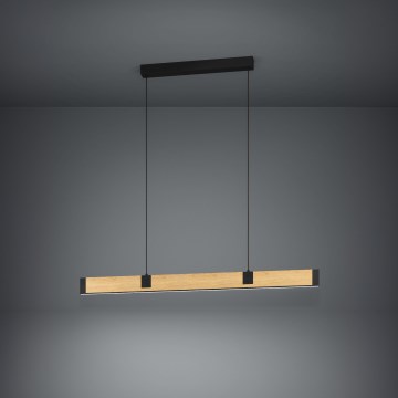 Eglo - LED ljusreglerad ljuskrona på textilsladd LED/28,8W/230V 3000K svart/brun