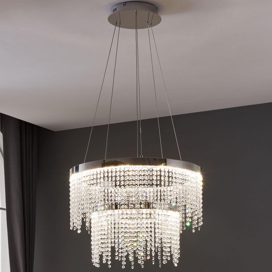 Eglo - LED ljusreglerad ljuskrona på textilsladd LED/45W/230V