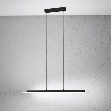 Eglo - LED ljusreglerad ljuskrona på textilsladd LED/57,5W/230V 3000K svart + fjärrkontroll