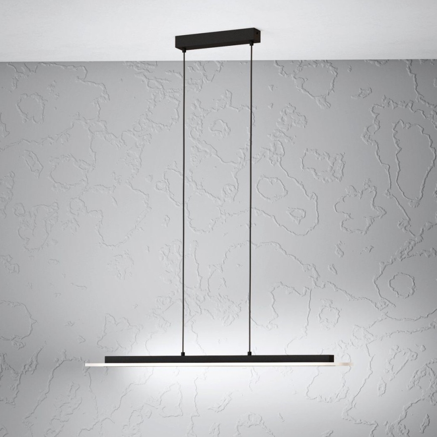 Eglo - LED ljusreglerad ljuskrona på textilsladd LED/57,5W/230V 3000K svart + fjärrkontroll