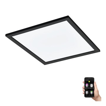 Eglo - LED ljusreglerad taklampa  LED/21,5W/230V svart ZigBee