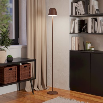 Eglo - LED Ljusreglerad utomhus uppladdningsbar golvlampa LED/4,3W/230V 2400/3000/4000K IP54 brun