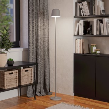 Eglo - LED Ljusreglerad utomhus uppladdningsbar golvlampa LED/4,3W/5V 2400/3000/4000K IP54 grå