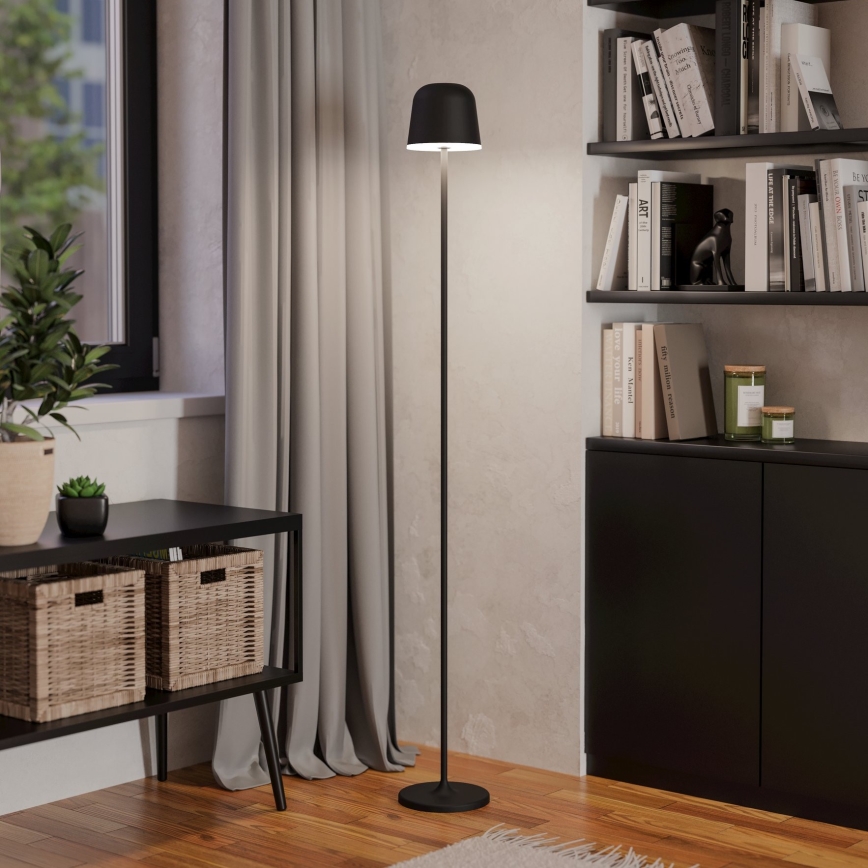 Eglo - LED Ljusreglerad utomhus uppladdningsbar golvlampa LED/4,3W/5V 2400/3000/4000K IP54 svart