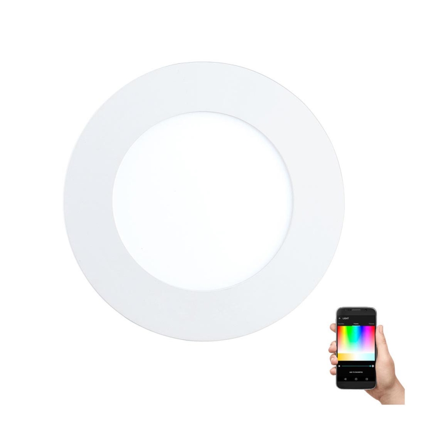 Eglo - LED RGB dimbar infälld taklampa FUEVA-C LED/5,4W/230V Ø 12 cm